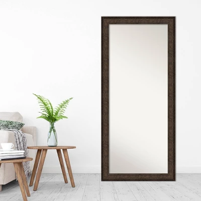 30" X 66" Non-Beveled Ridge Bronze Full Length Floor Leaner Mirror - Amanti Art 9 30" X 66" Non-Beveled Ridge Bronze Full Length Floor Leaner Mirror - Amanti Art - Image 7