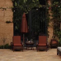 23" X 25" X 5" Montlake Water-Resistant Patio Seat Cushion Slip Cover Heather Henna Red - Classic Accessories -Fashion Home Decor Store GUEST e8079d4b e9cf 42e2 ab0b 21a5853287a3