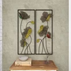 Metal Floral Wall Decor With Black Frame Set Of 2 Black - Olivia & May -Fashion Home Decor Store GUEST e8e806a1 9a3a 4dd2 b58b a06cc83bbb4c