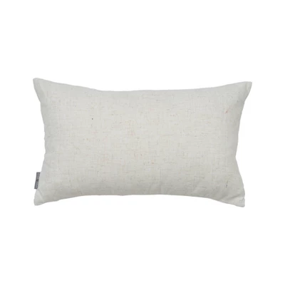 12"x20" Oversize Joyful Embroidered Lumbar Throw Pillow Ivory - Evergrace 4 12"x20" Oversize Joyful Embroidered Lumbar Throw Pillow Ivory - Evergrace - Image 2