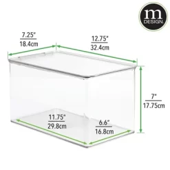 MDesign Plastic Stackable Home Office Supplies Storage Box - 2 Pack, Clear 18 MDesign Plastic Stackable Home Office Supplies Storage Box - 2 Pack, Clear -Fashion Home Decor Store GUEST e953ab8c b4d6 4627 aa70 fad08a7e60cb