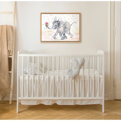 18" X 24" Sylvie Baby Elephant Watercolor Framed Canvas Wall Art By Patricia Shaw Natural - Kate And Laurel 8 18" X 24" Sylvie Baby Elephant Watercolor Framed Canvas Wall Art By Patricia Shaw Natural - Kate And Laurel - Image 6