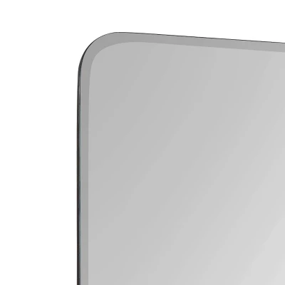 22" X 30" Fosset Frameless Mirror With Shelf White - Kate & Laurel All Things Decor 4 22" X 30" Fosset Frameless Mirror With Shelf White - Kate & Laurel All Things Decor - Image 2