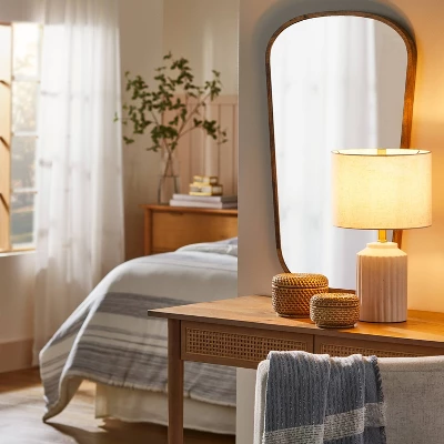 Fluted Ceramic Table Lamp Cream (Includes LED Light Bulb) - Hearth & Hand™ With Magnolia 4 Fluted Ceramic Table Lamp Cream (Includes LED Light Bulb) - Hearth & Hand™ With Magnolia - Image 2