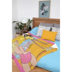 Mattel Barbie West Coast Wave Beach Nikki Plush Soft Throw Blanket Wall Scroll Multicoloured