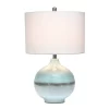Bayside Horizon Table Lamp With Fabric Shade White/Light Blue - Lalia Home -Fashion Home Decor Store GUEST eb71f1ed c011 434b ac2e ae1adce717a1