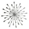 Stratton Home Decor S03042 Silver Acrylic Burst 16 X 16 X 1.75 Inch Metal Wall Art Room Decoration For Bedroom, Bathroom, Living Room, Or Kitchen