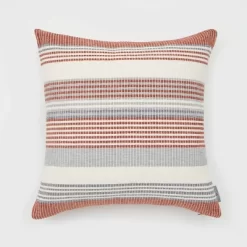 18"x18" Freja Striped Chenille Woven Square Throw Pillow - Evergrace 17 18"x18" Freja Striped Chenille Woven Square Throw Pillow - Evergrace -Fashion Home Decor Store GUEST ebd76c81 d147 40f1 b95d 515a248e6ed3