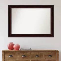 41" X 29" Non-Beveled Coffee Bean Brown Wall Mirror - Amanti Art -Fashion Home Decor Store GUEST ecac2918 4951 4b2f 9d62 dc4138d48628