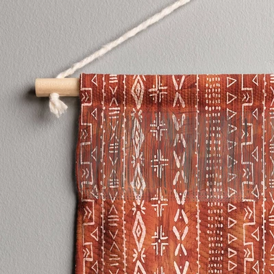 22" X 16" Small Schatzi Modern Mudcloth Rust Fiber Wall Hanging - Deny Designs 4 22" X 16" Small Schatzi Modern Mudcloth Rust Fiber Wall Hanging - Deny Designs - Image 2