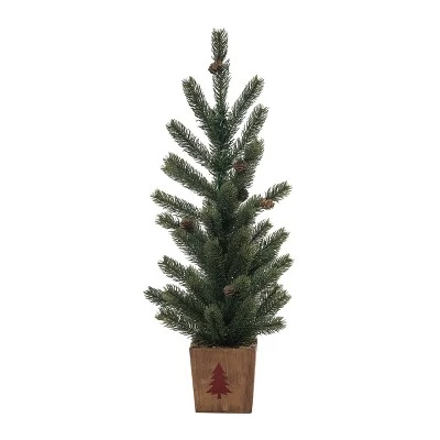 Transpac Artificial 30 In. Green Christmas Tree In Box 3 Transpac Artificial 30 In. Green Christmas Tree In Box