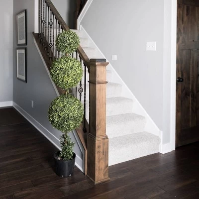 Artificial Boxwood Triple Ball With Pot (UV) (4') - Vickerman 9 Artificial Boxwood Triple Ball With Pot (UV) (4') - Vickerman - Image 7