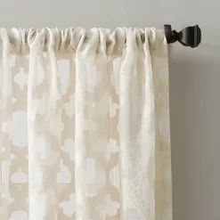Yvette Trellis Jacquard Sheer Rod Pocket Curtain Panel - No. 918