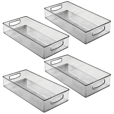 MDesign Plastic Home Office Storage Organizer, 16" Long, 4 Pack 14 MDesign Plastic Home Office Storage Organizer, 16" Long, 4 Pack - Image 12