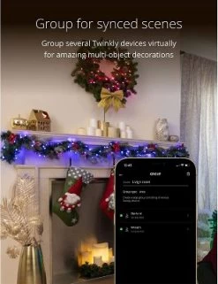 Twinkly Pre-Lit Garland App-Controlled LED Artificial Christmas Garland With 50 RGB+W (16 Million Colors + Warm White) LEDs. 9 Feet. Green Wire. -Fashion Home Decor Store GUEST f0aa9999 c21b 428b becd 1fafd254aed9