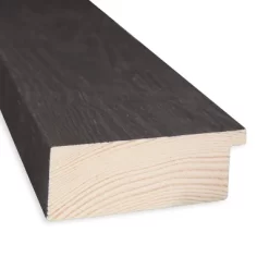 Amanti Art Bridge Black Non-Beveled Wood Bathroom Wall Mirror