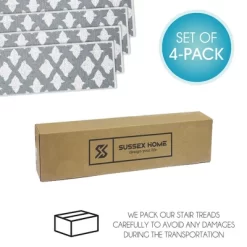 SussexHome Floral Design Cotton Anti-Slip Stair Treads, 9” X 28“ -Fashion Home Decor Store GUEST f1c96757 d822 4bd2 8762 5d737280570e