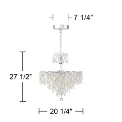 Vienna Full Spectrum Villette Chrome Chandelier 27 1/2" Wide Modern Cascade Crystal 6-Light LED Fixture For Dining Room Foyer Kitchen Island Entryway 17 Vienna Full Spectrum Villette Chrome Chandelier 27 1/2" Wide Modern Cascade Crystal 6-Light LED Fixture For Dining Room Foyer Kitchen Island Entryway -Fashion Home Decor Store GUEST f234766a be92 4b96 ae8a 902bc3d4b6e5