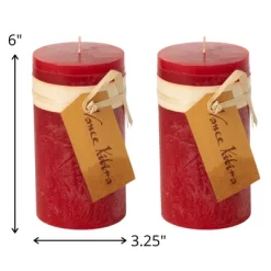 Cranberry Timber Pillar Candles - Set Of 2 9 Cranberry Timber Pillar Candles - Set Of 2 -Fashion Home Decor Store GUEST f2ad3d0d 0452 4232 a823 a48f0f4265aa