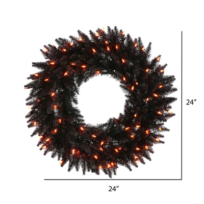 Vickerman Black Artificial Christmas Wreath 3 Vickerman Black Artificial Christmas Wreath