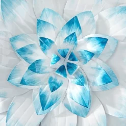 Set Of 3 Metal Floral 3D Wall Decors Blue - The Novogratz -Fashion Home Decor Store GUEST f3bebec0 64ea 4f4a 9afa 1f0a63f176ec