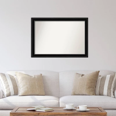 40" X 28" Non-Beveled Corded Black Wall Mirror - Amanti Art 6 40" X 28" Non-Beveled Corded Black Wall Mirror - Amanti Art - Image 4