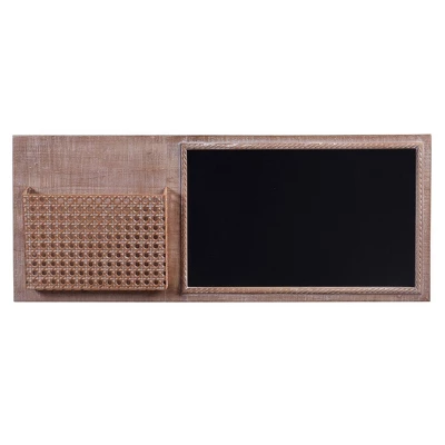Multi-Functional Wall Memo Board With Chalkboard And File Rack Storage Brown - StyleCraft 7 Multi-Functional Wall Memo Board With Chalkboard And File Rack Storage Brown - StyleCraft - Image 5