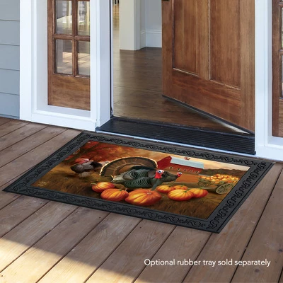 Autumn Turkeys Doormat Fall Nature Holiday Indoor Outdoor 30" X 18" Briarwood Lane 4 Autumn Turkeys Doormat Fall Nature Holiday Indoor Outdoor 30" X 18" Briarwood Lane - Image 2
