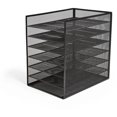TRU RED 6 Compartment Wire Mesh File Organizer Matte Black TR57565-CC 5 TRU RED 6 Compartment Wire Mesh File Organizer Matte Black TR57565-CC - Image 3