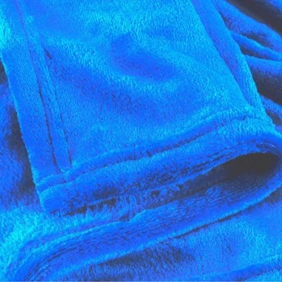 3pk 60"x50" Fleece Throw Blanket Blue/Gray - Yorkshire Home 4 3pk 60"x50" Fleece Throw Blanket Blue/Gray - Yorkshire Home - Image 2