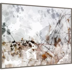 42" X 32" Abstract Branches By Chamira Young Framed Canvas Wall Art Print - Amanti Art