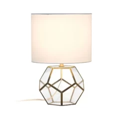 Glass And Brass Sphere Table Lamp - Elegant Designs