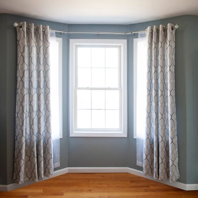 Kenney Mission 3/4" Decorative Bay Window Double Curtain Rod 8 Kenney Mission 3/4" Decorative Bay Window Double Curtain Rod - Image 6