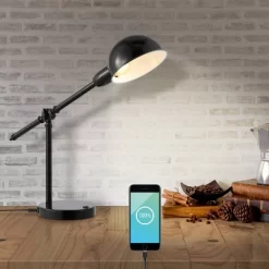 20.25" Curtis Vintage Industrial Iron Adjustable Dome Shade Task Lamp With USB Charging Port (Includes LED Light Bulb) - JONATHAN Y -Fashion Home Decor Store GUEST f9bb87b6 c7ee 47c3 9f9c 7cec3a382a55