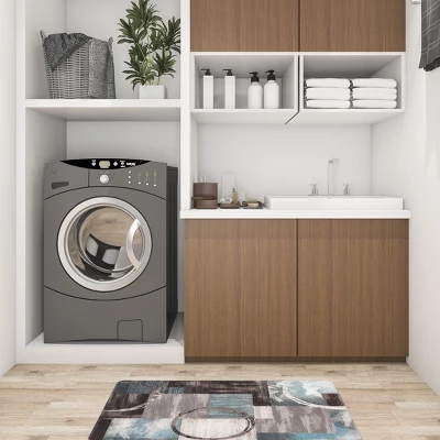 World Rug Gallery Contemporary Abstract Circles Anti Fatigue Standing Mat 8 World Rug Gallery Contemporary Abstract Circles Anti Fatigue Standing Mat - Image 6