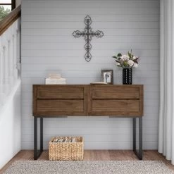 Metal Wall Cross With Decorative Fleur De Lis Design- Rustic Handcrafted Religious Wall Art For Décor In Living Room, Bedroom, More By Lavish Home -Fashion Home Decor Store GUEST fb16e736 f567 4332 926e 14096ef60ddf