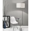 65" Sloan Shelf Floor Lamp Medium Silver - Adesso