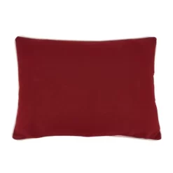 Saro Lifestyle Charming Christmas Trees Throw Pillow Cover, 14"x20", Red