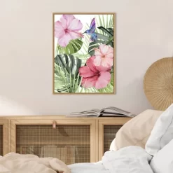 18" X 24" Hibiscus And Hummingbird I By Paxton Parker Framed Canvas Wall Art - Amanti Art -Fashion Home Decor Store GUEST ff298691 4377 4f0e b0f8 3f673ee2a911