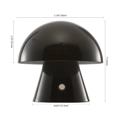 7" Porcini Contemporary Bohemian Rechargeable/Cordless Iron Integrated LED Mushroom Table Lamp - JONATHAN YFeb 4 7" Porcini Contemporary Bohemian Rechargeable/Cordless Iron Integrated LED Mushroom Table Lamp - JONATHAN YFeb - Image 2